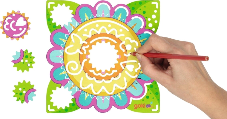 Roues dentées rotatives pour des motifs fluides
