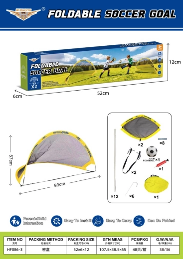Buts de football pliables avec accessoires