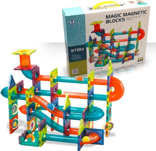 Circuit à billes magnétique – kit de construction 96 pcs