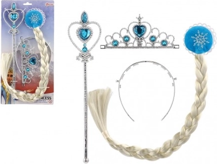 Ensemble de beauté Princesse des Glaces avec couronne et sceptre