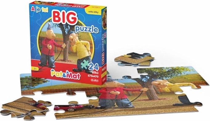 Pat a Mat Puzzle BIG 1 – puzzle de sol recto-verso 24 pièces