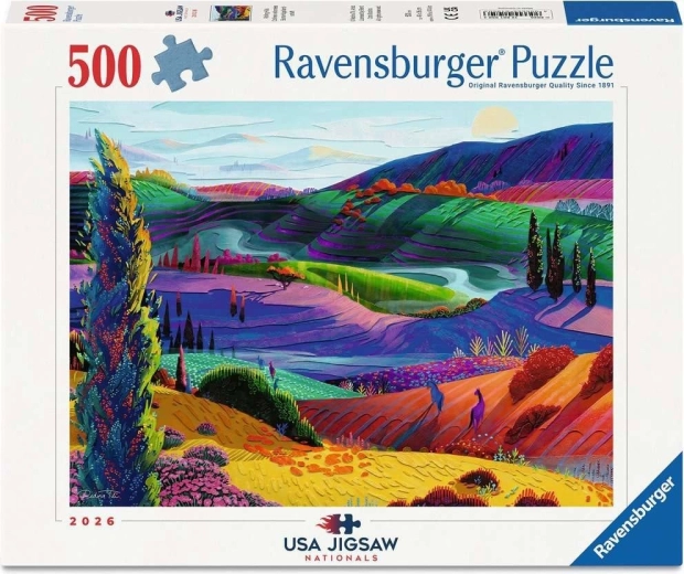 Puzzle Ravensburger USA Jigsaw Nationals 2026 – Collines ondulées (500 pièces)