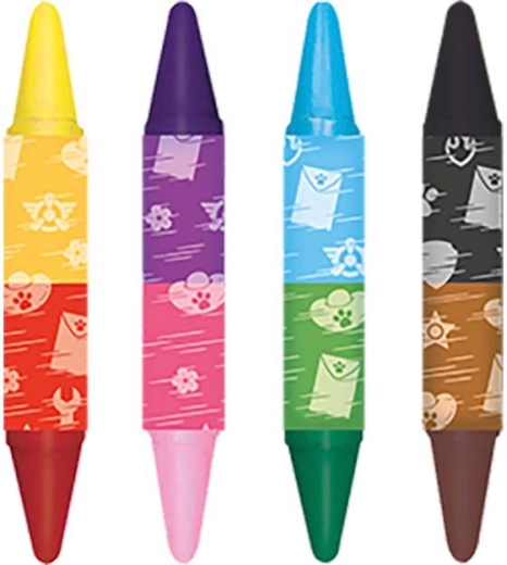 Grands crayons de cire double face pour une prise en main facile