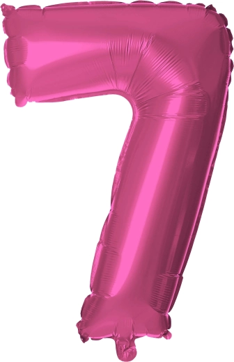 Ballon en aluminium chiffre 7 30 cm rose TORO