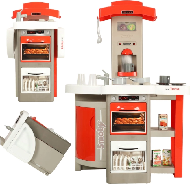 Smoby cuisine MINI TEFAL OpenCook électronique, pliable sur roulettes
