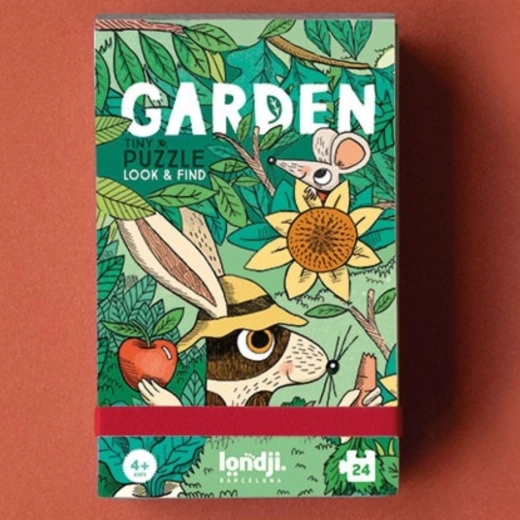 Puzzle de poche Londji Tiny – animaux du jardin, 24 pièces