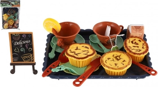 Service à thé pour enfants avec plateau en plastique