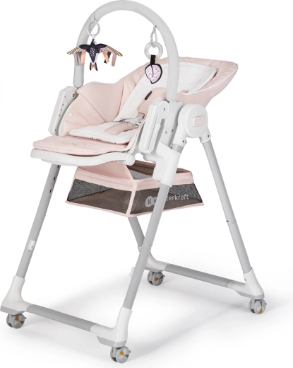 Kinderkraft Select chaise haute et transat 2en1 Lastree rose