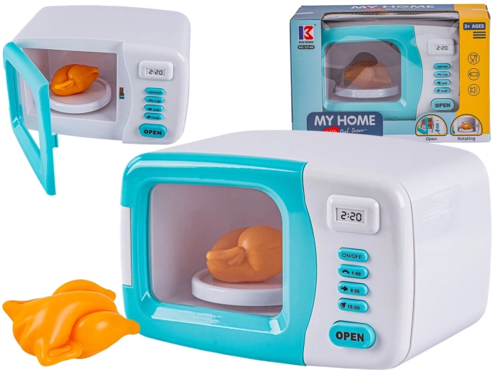 Micro-ondes pour enfants avec plateau tournant, lumière et son - 1 pièce
