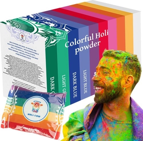 Poudre Holi colorée – lot de 10×100 g