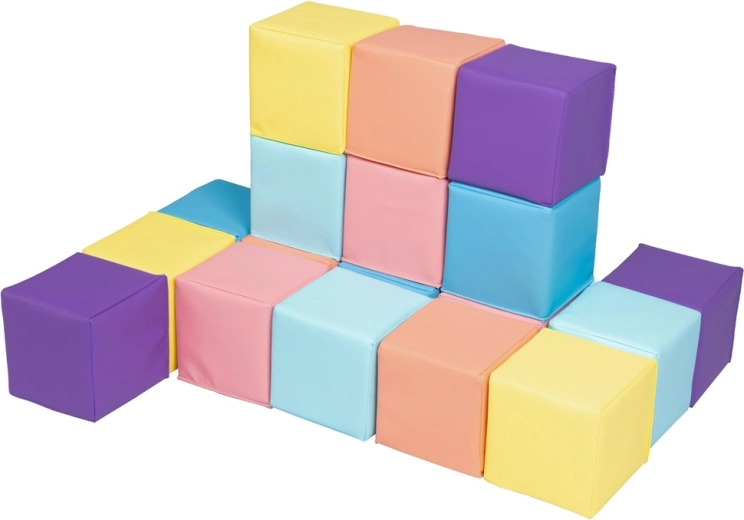 2Kids Toys cubes en mousse pastel (18 pcs)