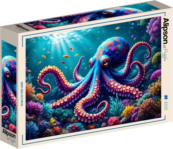 Puzzle Alipson – pieuvre des profondeurs de l’océan – 500 pièces