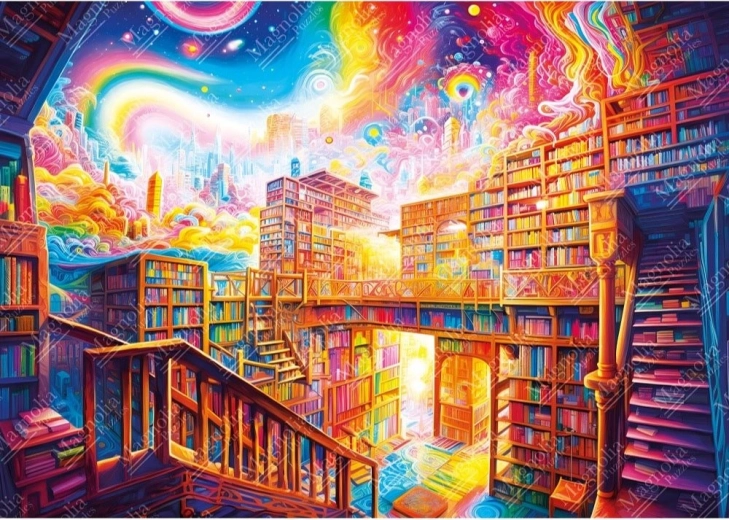 Puzzle Ville des livres 1000 pièces MAGNOLIA
