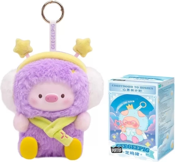 Pendentif en peluche Upset Duck GeeGeePig Countdown to Wishes en boîte mystère - 1 pièce