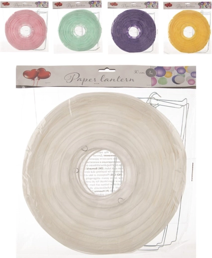Lampions en papier 3 pcs, diamètre 30 cm (mix variante 5ASS)