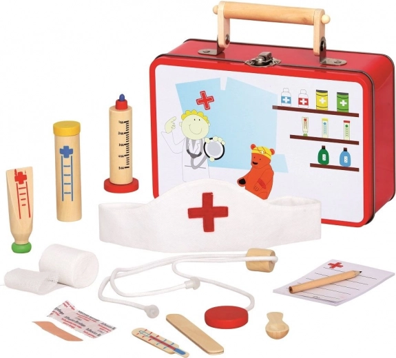 Bino mallette médicale en bois pour enfants