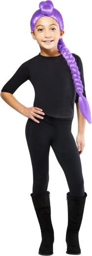 Perruque violette tressée Rumi pour cosplay K‑pop