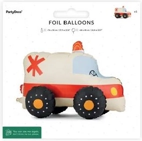 Ballon en aluminium autoportant ambulance 68 × 48 cm (assortiment)