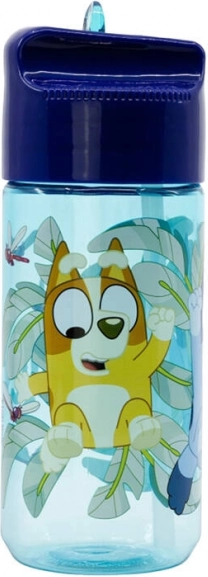 Gourde enfant avec paille Stor Bluey 430 ml bleue