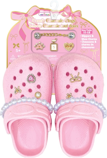 Sandales enfant PERLA roses avec accessoires décoratifs (31–32, env. 200 mm)