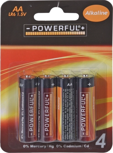 Piles alcalines AA 1,5 V, 4 pcs