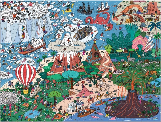 Un monde fantastique plein de détails et de couleurs