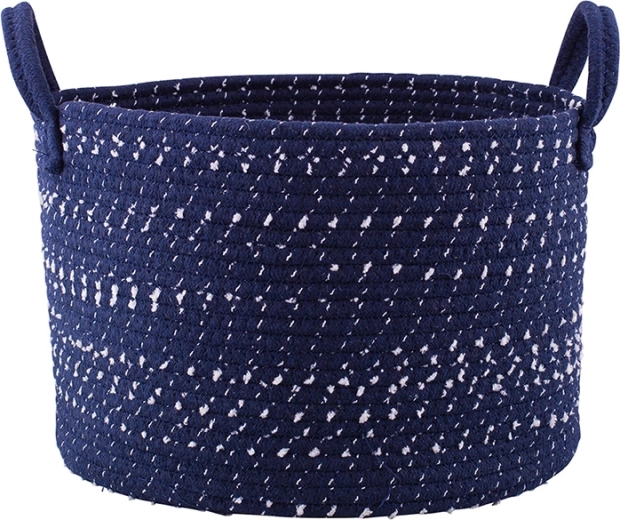 Panier de rangement tressé bleu marine 32 × 32 × 22 cm