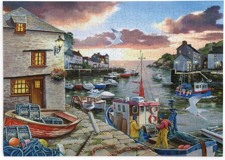Puzzle House of Puzzles Lumières du port, 250 grandes pièces