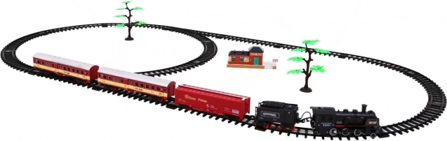 Ensemble de train avec effets de fumée et sonores