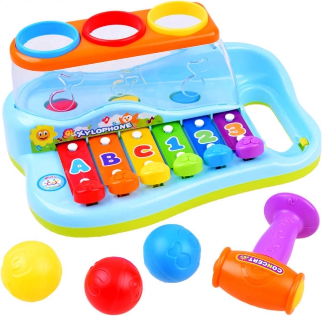 Jouets éducatifs pour enfants : xylophone avec balles et petit marteau