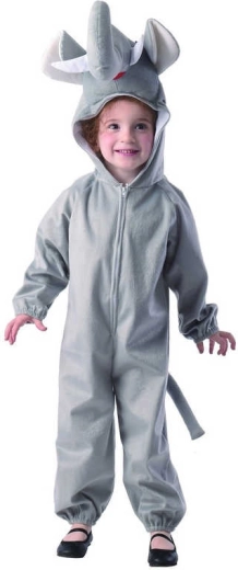 Costume de carnaval éléphant pour enfants XS (92–104 cm)