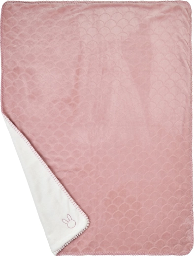 Couverture bébé réversible Nattou Lapidou vieux rose/blanc 75 × 100 cm