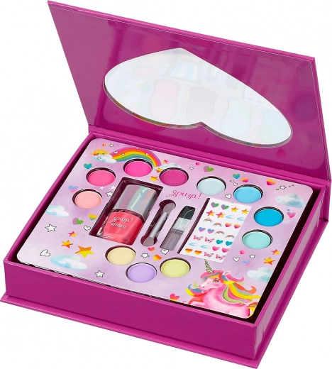 Coffret cadeau de cosmétiques pour enfants au design cœur