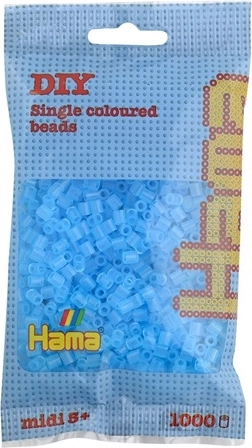 Perles à repasser Hama Midi 1000 pcs – bleu clair transparent