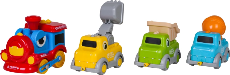 3 wagonnets de chantier avec parties mobiles