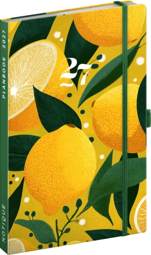 Planbook Notique agenda & notes Citrons 2027, 13 × 21 cm