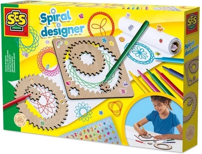 SES Creative Spiral designer – set de dessin en bois pour spirales
