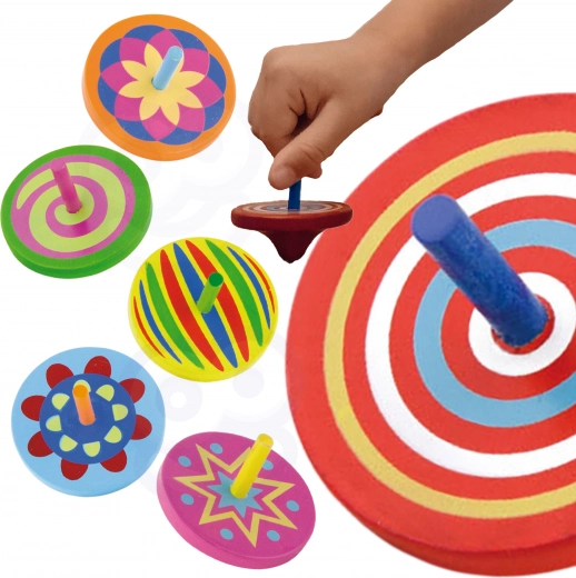 Toupie en bois colorée VIGA