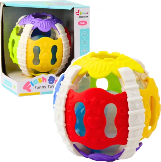 Balle sensorielle en caoutchouc colorée pour nourrissons