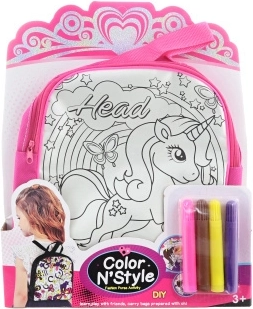 Sac à colorier avec licorne