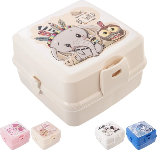 Boîte à goûter Orion Hobby compartimentée 15 × 15 × 9 cm (assortiment de couleurs)