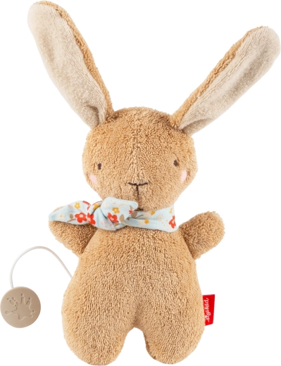 Sigikid premier lapin en peluche avec boîte à musique, marron 19 cm