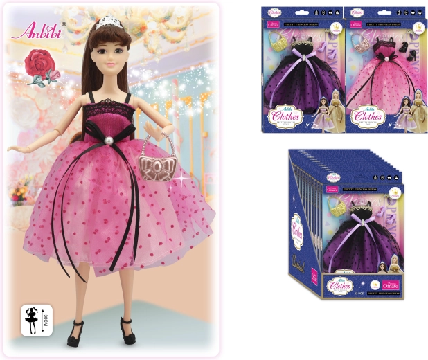 Robe de princesse classique pour poupée de 30 cm