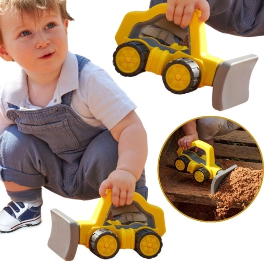 Bulldozer BIG Power Worker avec pneus souples pour enfants à partir de 2 ans