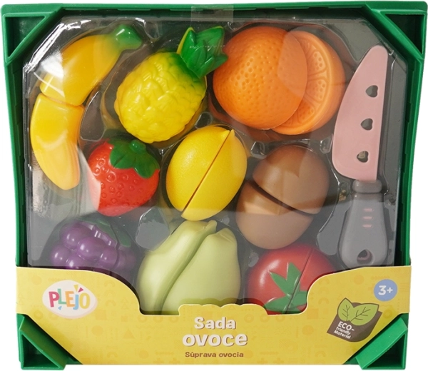 Ensemble de fruits à découper PLEJO dans une cagette