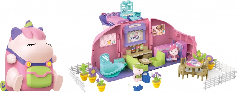 Sac à dos maison Licorne avec effets 2en1