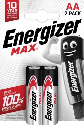 Piles alcalines ENERGIZER Max AA, 2 pcs