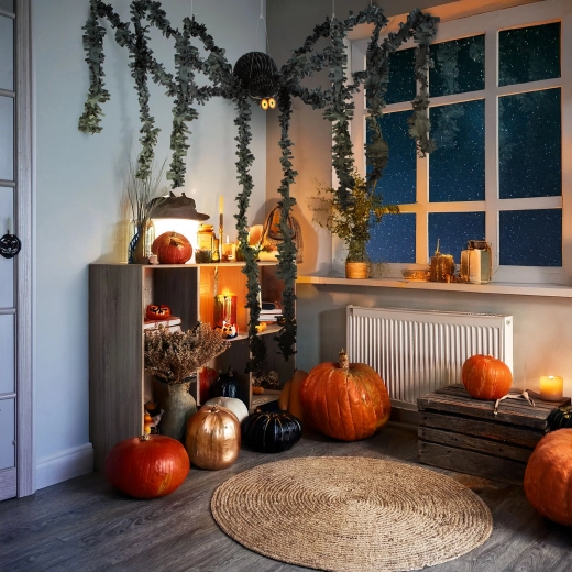 Décoration d’Halloween, araignée noire en papier
