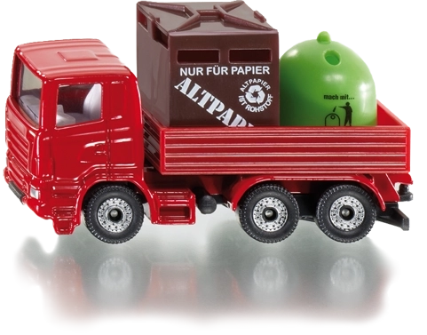 Siku Super camion-benne avec conteneurs à déchets