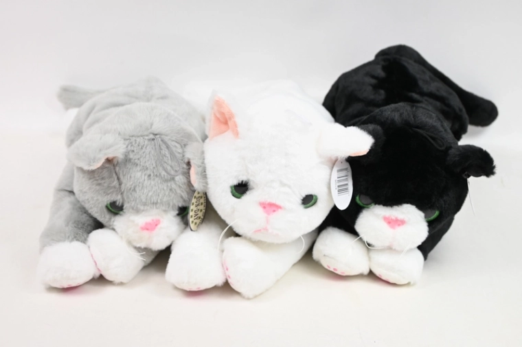 Jouet chat sur trois roulettes avec son, 45 cm